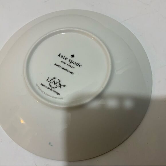 Kate spade New York Lenox Porcelain Make Headlines Appetizer Plate Tidbit G13 - Picture 3 of 5